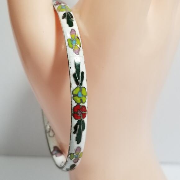Vintage Cloisonne enamel bangle bracelet 1.1999 - Picture 2 of 9